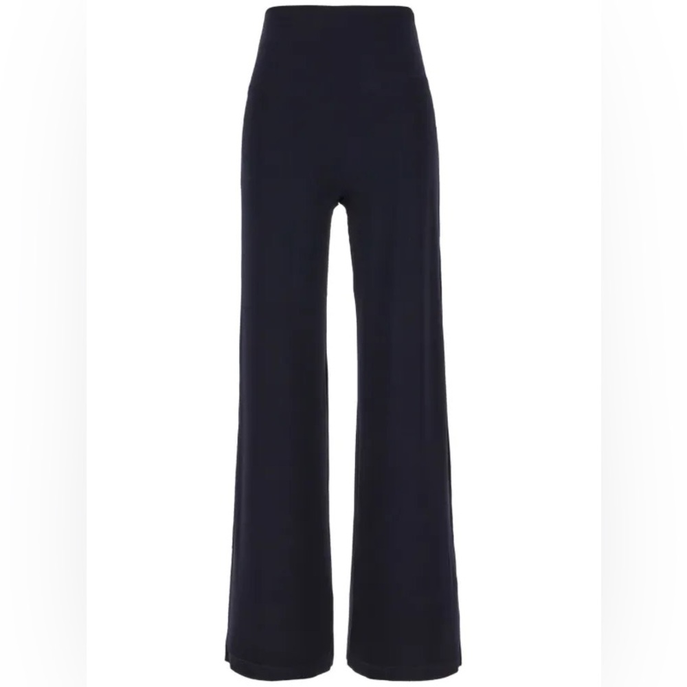 Norma Kamali Navy Wide-Leg Pants | S